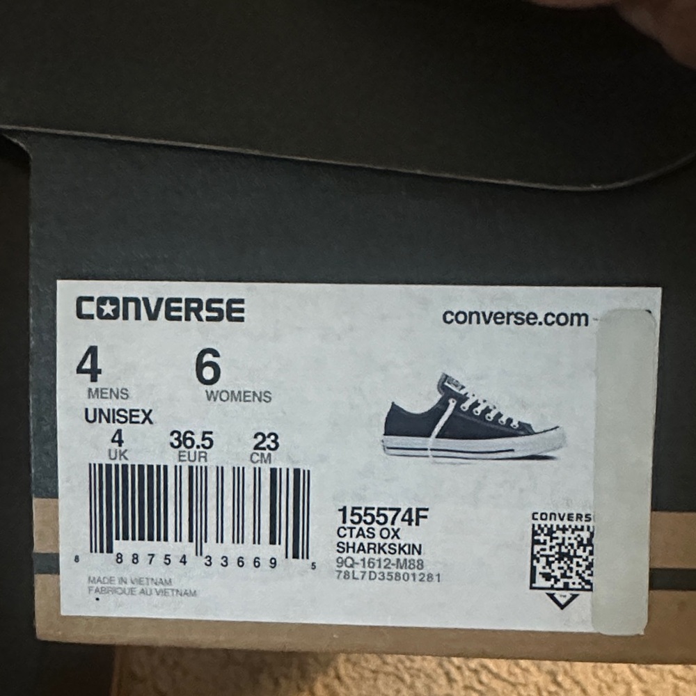 Converse Charcoal Gray Low-Top Sneakers